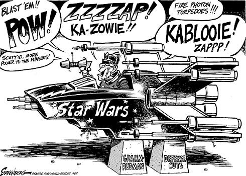 23 March, Reagan outlined his Strategic Defense Initiative, nicknamed "Star Wars," a space-based