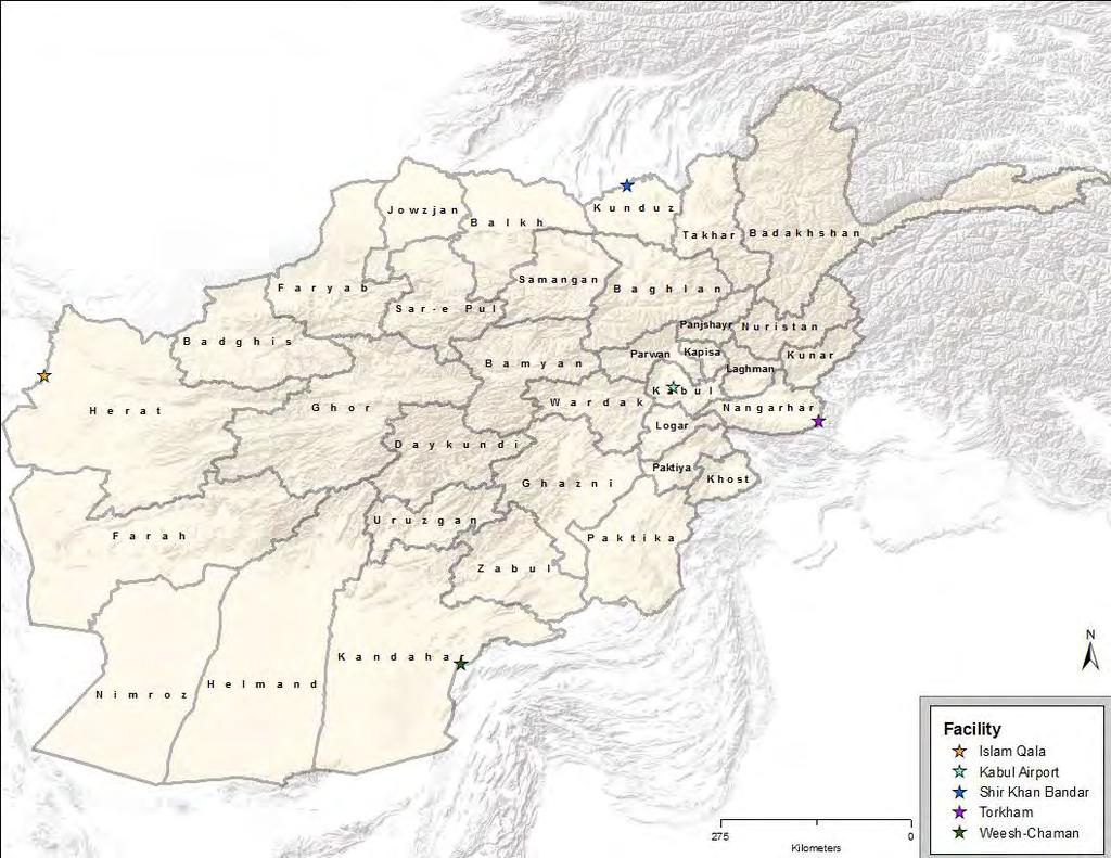 crossing points throughout Afghanistan; and in Washington, D.C. from September 2016 through August 2017, in accordance with SIGAR s quality control standards.