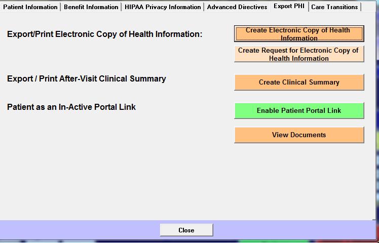 In-Active Patient Portal Link For an In-Active Portal Link, Click Enable