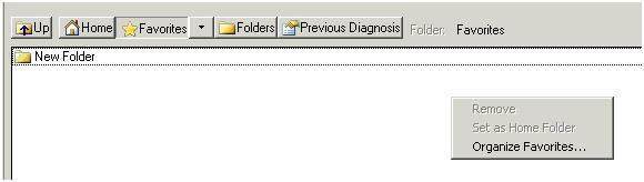 More than one folder can be created, but each must have a unique folder name. 1. Click the Add button as if you were going to add a new diagnosis. Click the Favorites button. 2.