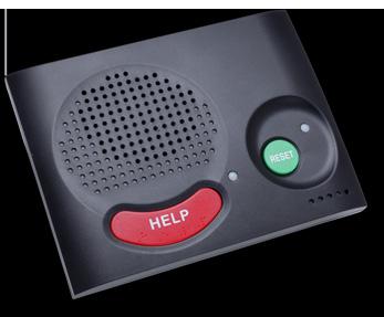 communication between resident and caregiver. Receives signals from transmitters to allow residents flexibility in emergency methods. Requires Voice to Voice RCube upgrade and analog phone line.