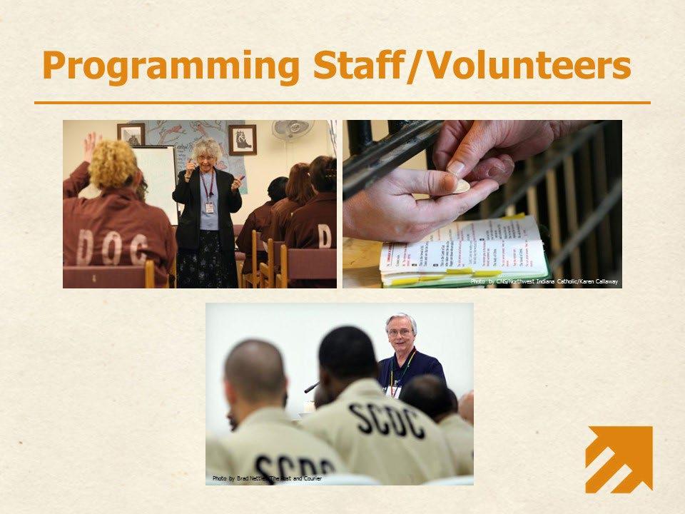 Slide 23 Most corrections facilities offer educational, vocational, and spiritual programs. The number and quality of programs varies, but it s rare to find a facility that has no programming.