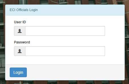 2. ECI officials Login This login is for CEO, DEO & EROs.