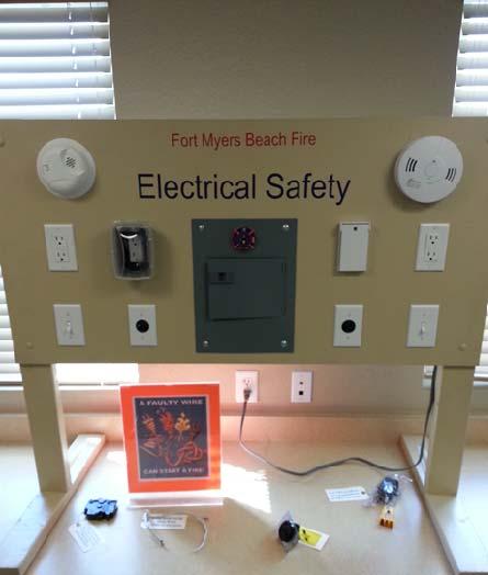 The Fire Prevention Bureau worked alongside Semmer Electric to construct a new public education tool; an electrical safety board that is fully interactive and provides participants the opportunity to
