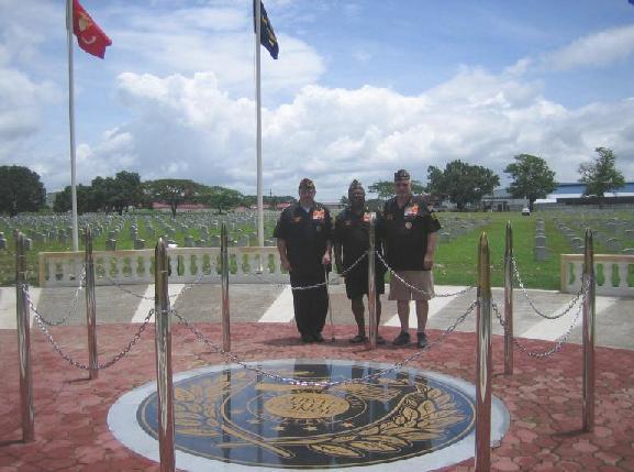 9555), and National Scouting Team Leader Joe Mortimer (VFW Post 9612) of District II Mainland Japan, traveled to Clark Veterans Cemetery while in Angeles City after the DPA Annual Convention in