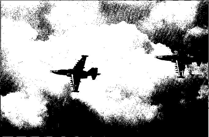 Two SU-25 "FROGFOOT" close air support aircraft.