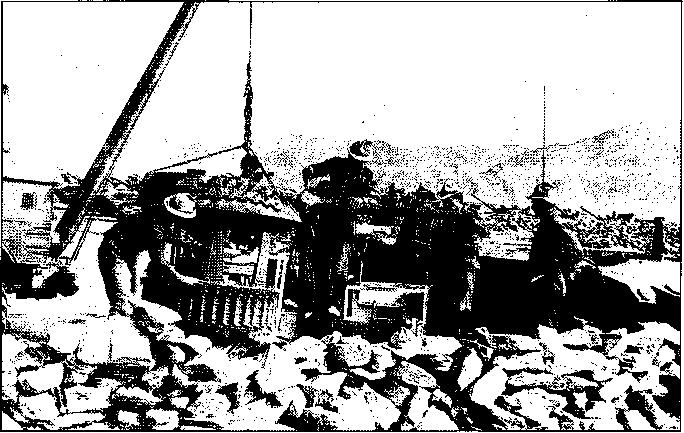 Motorized rifle regiment command post in the field,