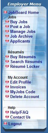 posting form. 5.3. Manage Job Postings This is the most important and most powerful page in your account. Click on the Manage Jobs link to view, search and manage all of your job postings.