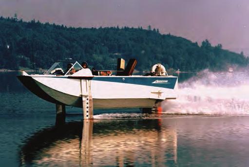 Left: Boeing s LITTLE SQUIRT was a 20-foot long hydrofoil research craft built in 1962. It tested automatic control systems and was the first hydrofoil to demonstrate the use of water-jet propulsion.