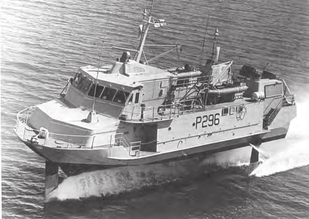 A military variant of the Boeing 929 commercial Jetfoil, HMS SPEEDY, was built for Britain s Royal Navy and went into service in June, 1980.