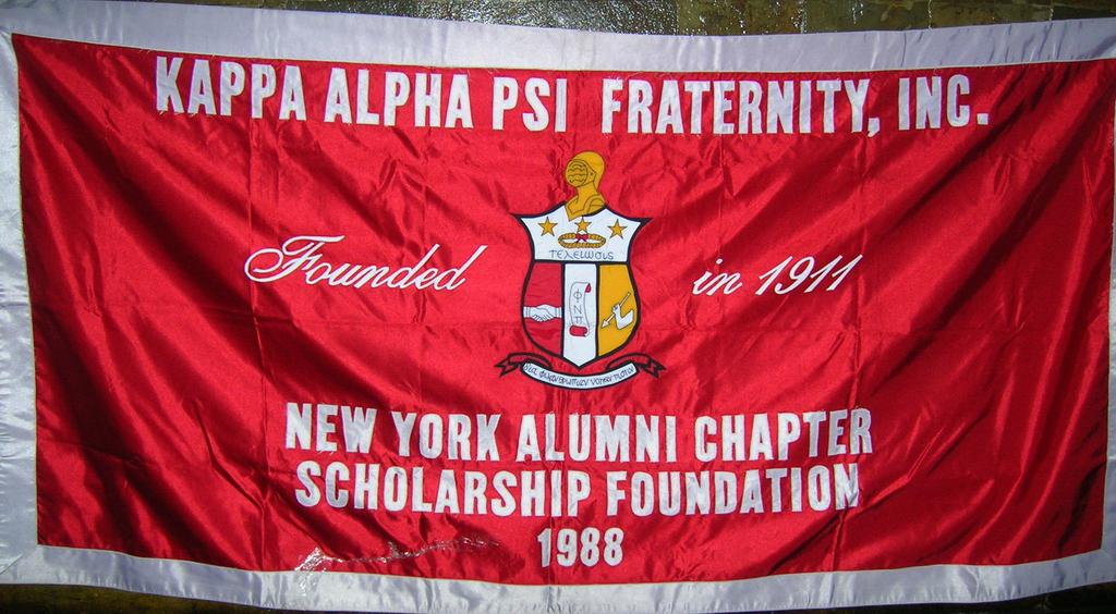 Kappa Alpha Psi Fraternity, Inc. New York Alumni Chapter of Kappa Alpha Psi Fraternity, Inc. was chartered January 20, 1937, under the sponsorship of the Province Polemarch, Brother I.T.