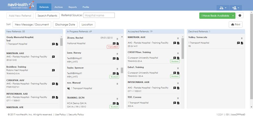 Getting Referrals with nh Intake Step 2: View and manage all referrals in one dashboard. Discharge Want to see all of your referrals and their status all in one place?