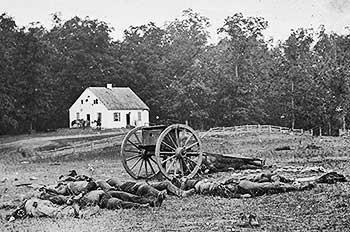 By the end of the day 24,000 Union and Confederate troops lay dead or wounded making Antietam the bloodiest days battle of the war.