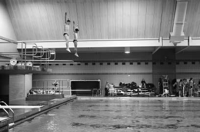 After four years of varsity intercollegiate swimming competition in the Rockne Memorial Pool, the Notre Dame women s swimming and diving program entered a new era in 1985, as they moved to the $4.