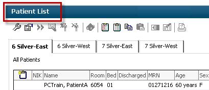 Review across the top of the patient chart Title Bar Shows PATIENT NAME, MRN and NAME of who opened the chart. Menu Bar Task Change User Reports reports vary depending on location.