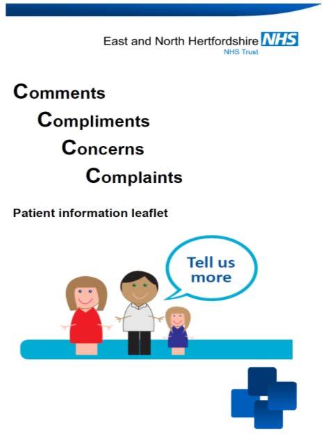 Continue to act on comment card results and communicate changes to visitors and patients All wards have a patient experience poster which is updated monthly with the best/worst performing areas in