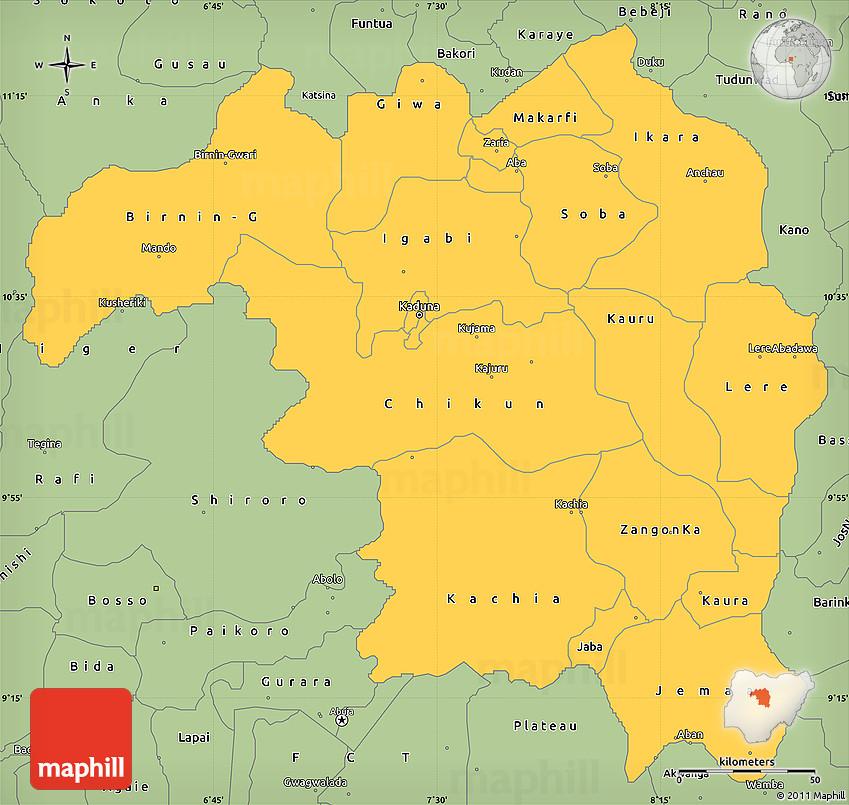 Figure 4: Administrative map of Kaduna State 13