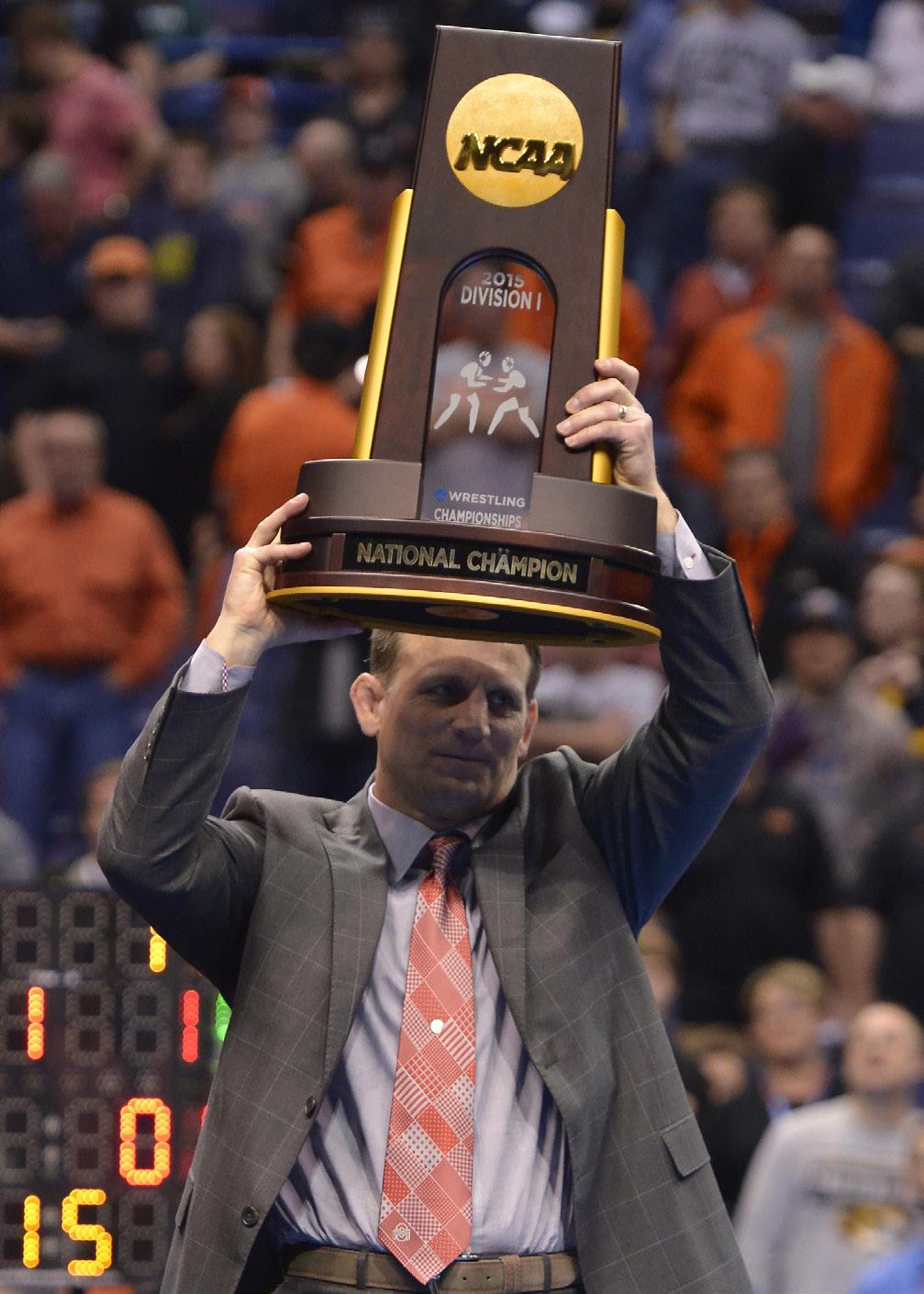 HEAD COACH TOM RYAN Led the Ohio State wrestling program to unprecedented heights, capturing the 2015 NCAA National Championship Three-time Intermat National Coach of the Year (2008, 2009, 2015)