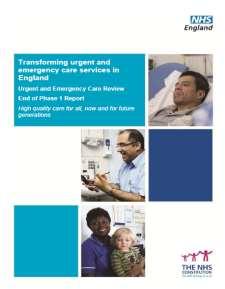 Strategic importance The importance of diagnostics in addressing wider issues: Several reviews of the NHS and