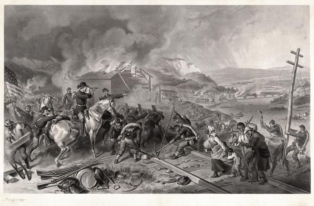 Featured Source Source F: Scorched Earth Policy Engraving depicting Sherman's march to the sea, Alexander Hay Ritchie, 1868.