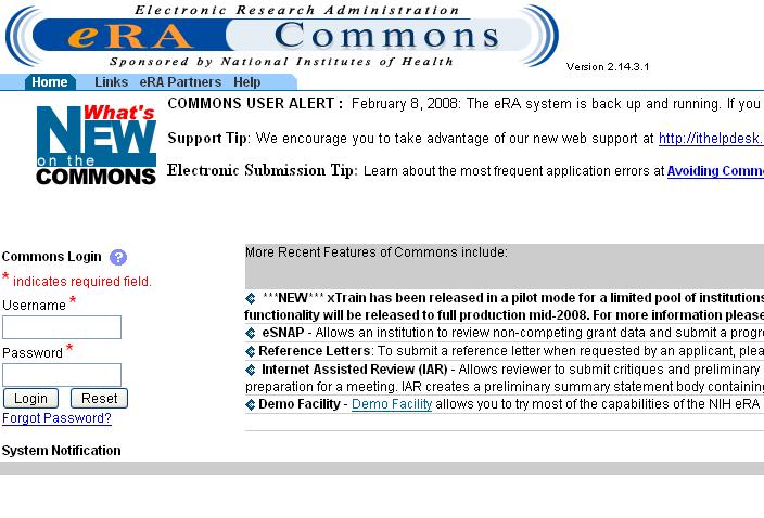 Viewing Submitted Applications in NIH era Commons Once you have received