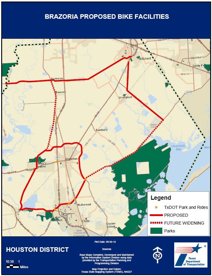 2015 MPO TAP - Brazoria Loop Scope of Work Shoulder Widening Multi-jurisdictional Park and Pool Connects Cities Alvin Angleton