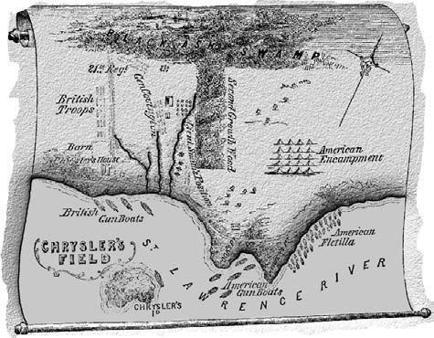 Battle of Chrysler s Farm November 11, 1813 Part of 7,000-man U.S. army engaged British caused U.S. forces to retreat British credited with lopsided victory U.S. confidence was up, and Montreal was next.