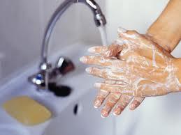 Hand washing Wet hands with water, apply soap, rub hands together for 15 to 20 seconds.
