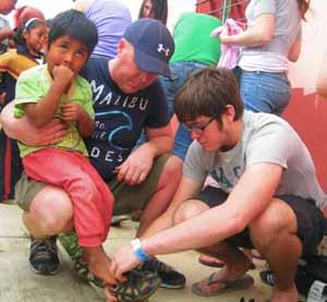 Passing out shoes to the children was probably the most life changing event for me. One girl had on shoes that were two sizes too small.