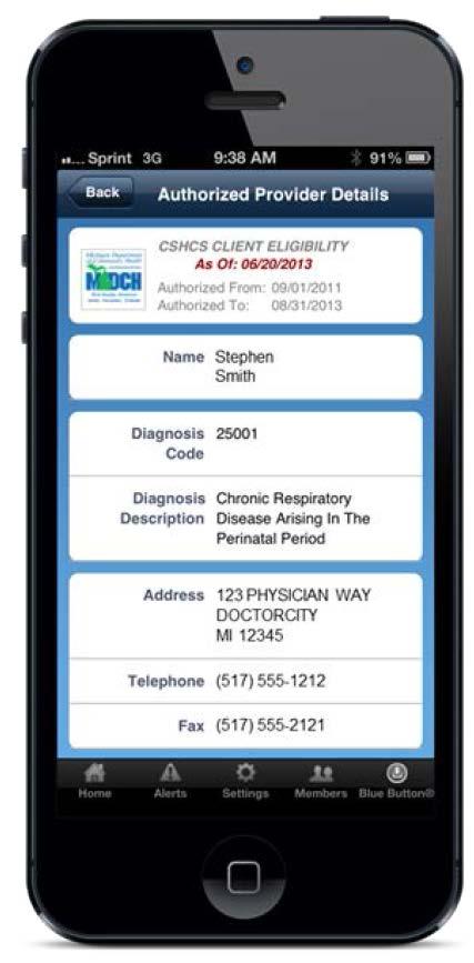 myhealthbutton is a free mobile app for Medicaid or CSHCS beneficiaries which allows clients to