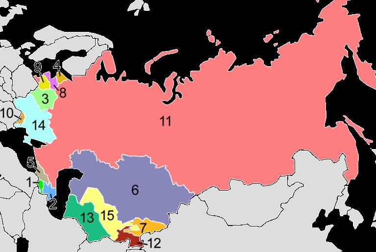 Fifteen Soviet republics gained their independence.