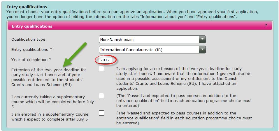 3 How to fill out your application If you are admitted at a higher education programme and apply for state education support (SU), your application for extension will also be reviewed in an