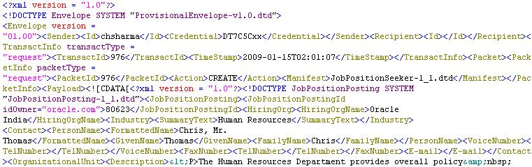 sites XML output XML output generated