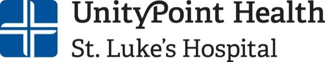 As an employer and a provider of health care, it is UnityPoint Health St. Luke s Hospital s goal to promote a culture of health and wellness for our associates and their families.