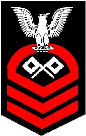 enlisted rating badges 1941 ~ 1948 crm csm ~ right arm momm 1c qm 2c ~ right arm y 3c The eagle was redesigned in 1941 to stand straight up