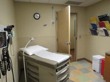 Exam Rooms and a restroom. Clinica conducts prenatal, diabetic, pain management, newborn, well-child and anti-coagulation groups.