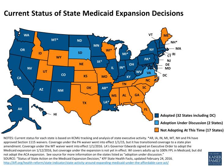 State Medicaid Expansion Source: Kaiser