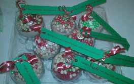 To raise money, we sold handmade crafts such as bath bombs, hot cocoa mix, rice warmer bags, scarves, and baked goods!