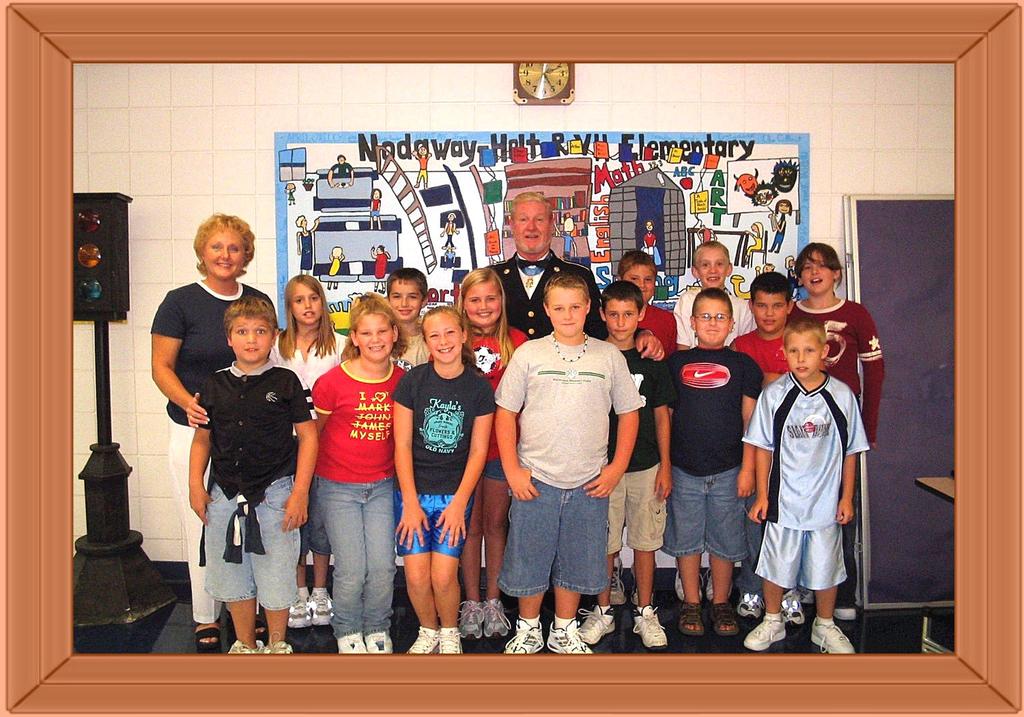 Vietnam War Medal of Honor Recipient Sammy Davis returned again this year to Cindy Lemar's 5th Grade Class at Nodaway-Holt Elementary Class in Maitland, MO, to visit with a new group of