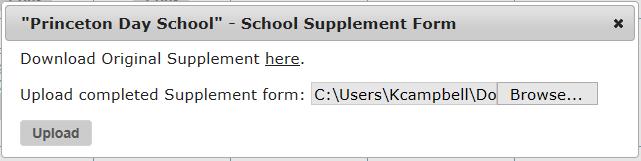 Application Components: Supplement Forms Some schools require supplemental forms as part of the SAO. 1. If you see this item marked as Required, click the gray button labeled click here. 2.