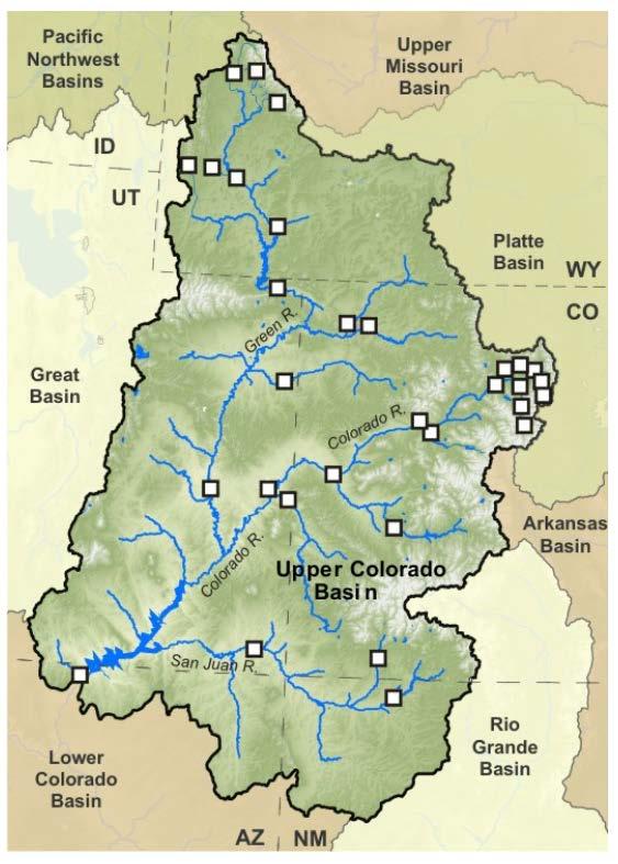 Upper Basin The Upper Colorado River Basin is the source of about 90% of the water in the Colorado River System, and is critical to the water supplies