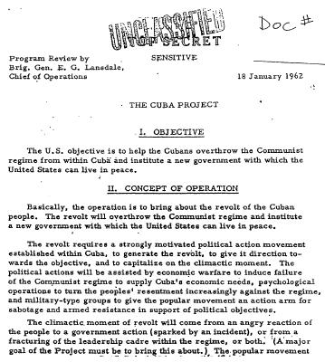 Operation Mongoose (Cuba Project) Authorized by President John F. Kennedy on November 30, 1961, Operation Mongoose was the largest CIA covert operation carried out until that time.