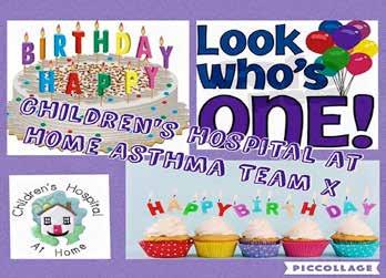 3.2 Children s Hospital At Home The Children s Hospital at Home Team celebrated their 20 year birthday with an establishment of children s asthma nurse specialist service in April 2015 to reduce