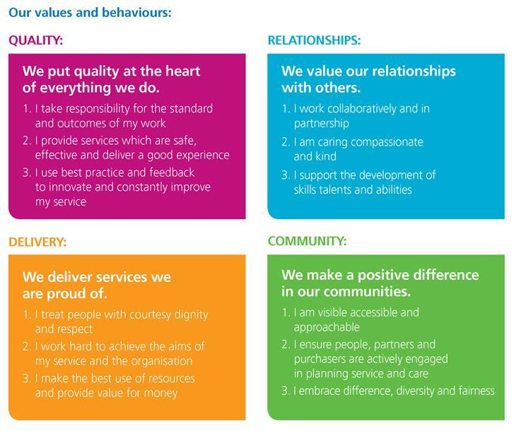ADDITIONAL INFORMATION Trust Vision, Values and Behaviours The Trust has a clear strategic vision in place: to lead out-of-hospital community Healthcare.