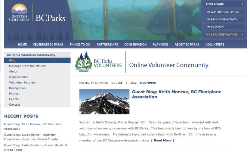 Goals and Objectives The goal of the Volunteer Strategy is to strengthen capacity within the BC Parks system and to create a lasting natural legacy by improving the volunteer experience.
