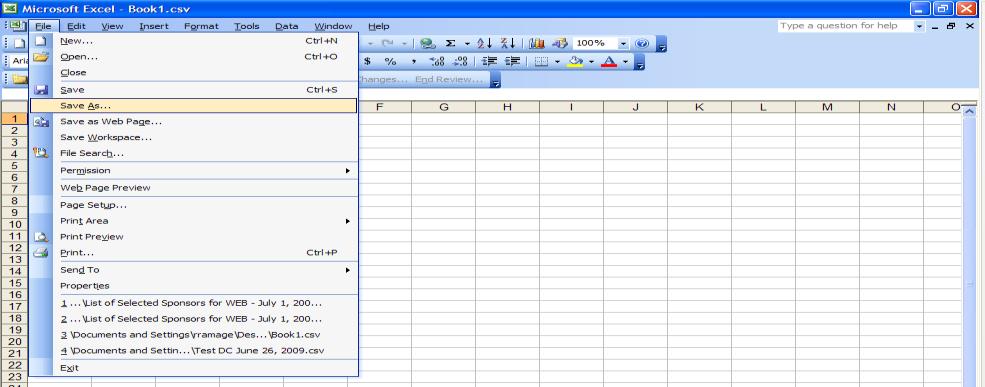A common error found is that a header row, identifying each column of data, is included. For example, the first row will read First Name, Last Name, Gender, and Birth Date.