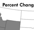 2. Percent Change in Population 1 Nevada Percent 35.1 2 Arizona 24.6 3 Utah 23.8 4 Idaho 21.1 5 Texas 20.6 6 North Carolina 18.5 7 Georgia 18.3 8 Florida 17.6 9 Colorado 16.9 10 South Carolina 15.