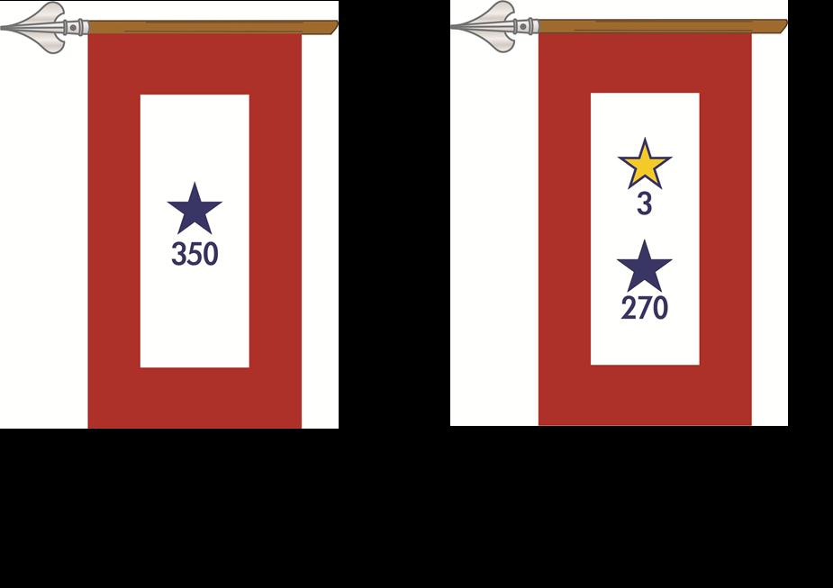 Figure 5: Organization Service Flag, Vertical Position c. Color and Relative Proportions.