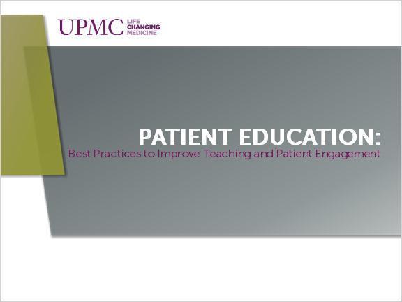 6. Patient Education