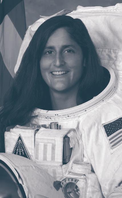 sunita l. williams Navy Captain and astronaut Sunita L. Williams epitomizes the wide range of opportunities for all minorities in the Navy. Of Asian Indian parentage, Williams graduated from the U.S. Naval Academy in 1987 and became a Navy helicopter pilot and test pilot.